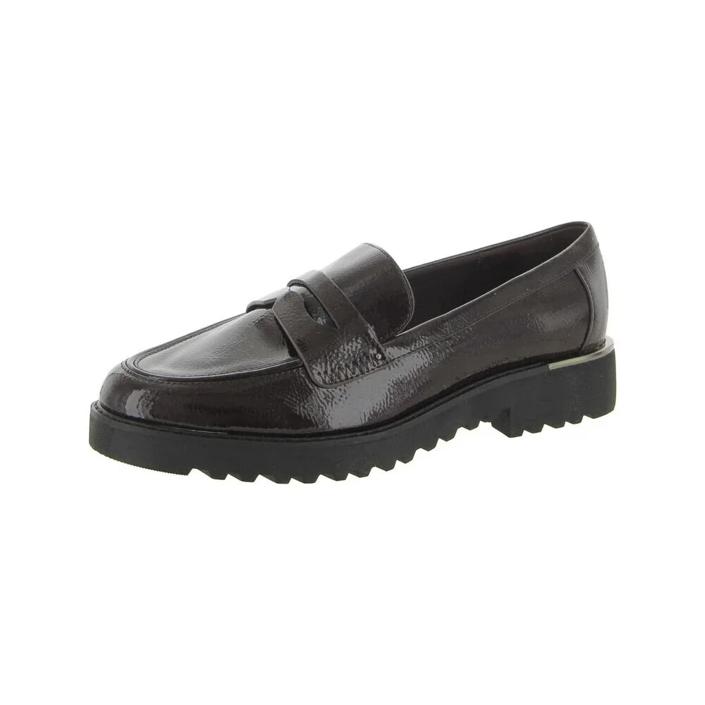 Franco Sarto Camrynn Loafers Women's US 9 Dark Burgundy Lug Sole Shoes GAL640